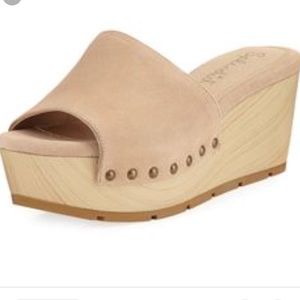 Splendid Lana studded slip-on platform wedge